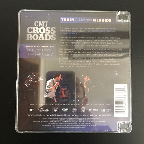 CMT Crossroads DVD Train & Martina McBride - Picture 4 of 4